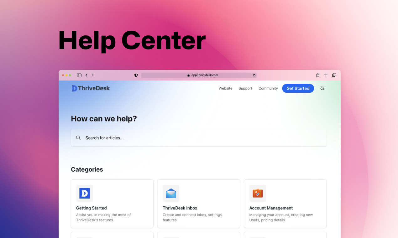 ThriveDesk Help Center - ThriveDesk